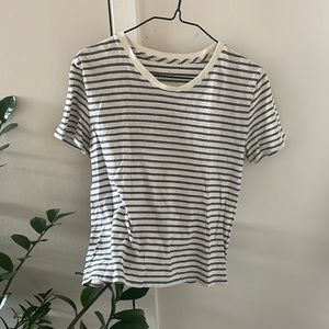 Everlane organic cotton box cut tee striped t shirt size XS